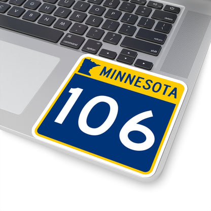 MN-106 (Minnesota) (Road Sign) STICKER Vinyl Kiss-Cut Decal