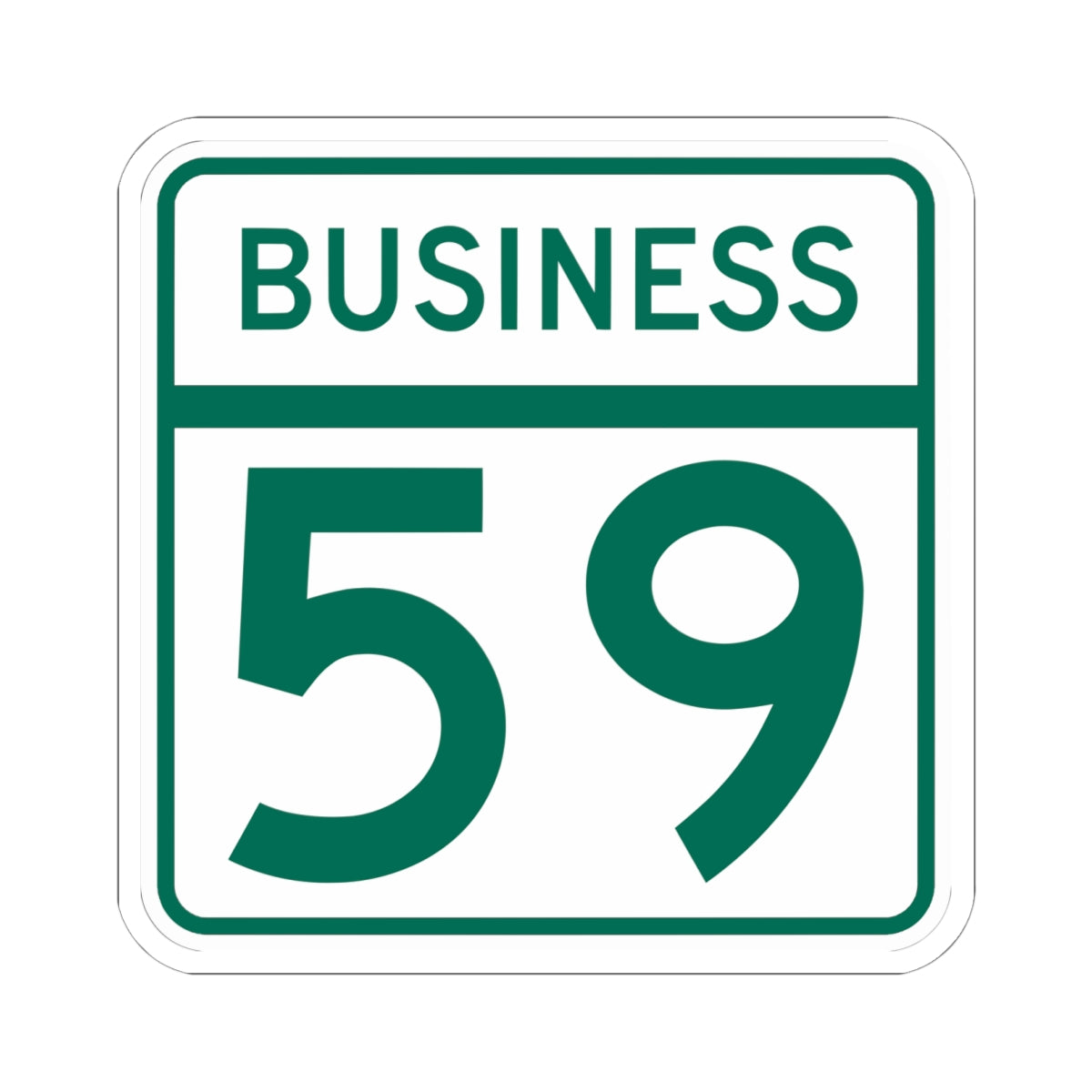 MD Route 59 Business (Maryland) (Road Sign) STICKER Vinyl Kiss-Cut Decal