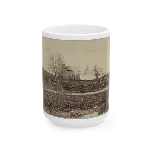 Battlefield Of Bull Run. Stone House On Warrenton Pike(2) (U.S. Civil War) White Coffee Mug