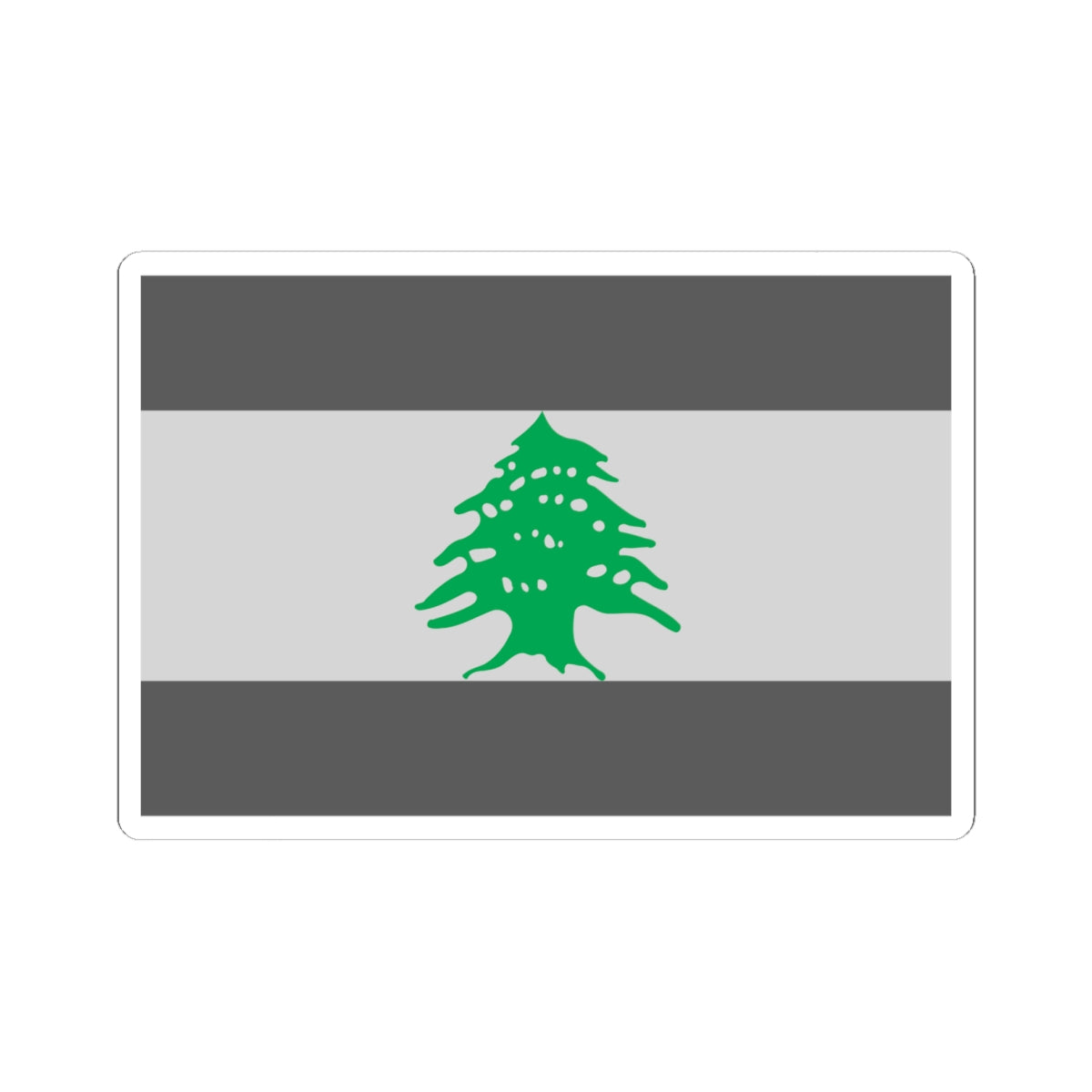 Flag of Lebanon - Cedar Tree (Lebanon) STICKER Vinyl Kiss-Cut Decal
