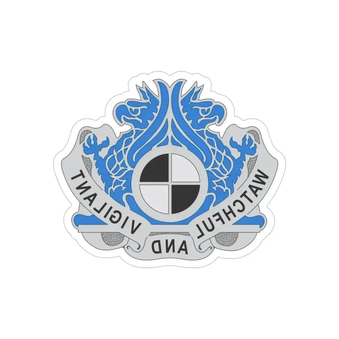 259 Military Intelligence Group (U.S. Army) REVERSE PRINT Transparent Die-Cut STICKER 4 Inch Die-Cut Transparent - The Sticker Space