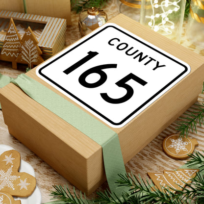 County 165 square (Minnesota) (Road Sign) STICKER Vinyl Kiss-Cut Decal