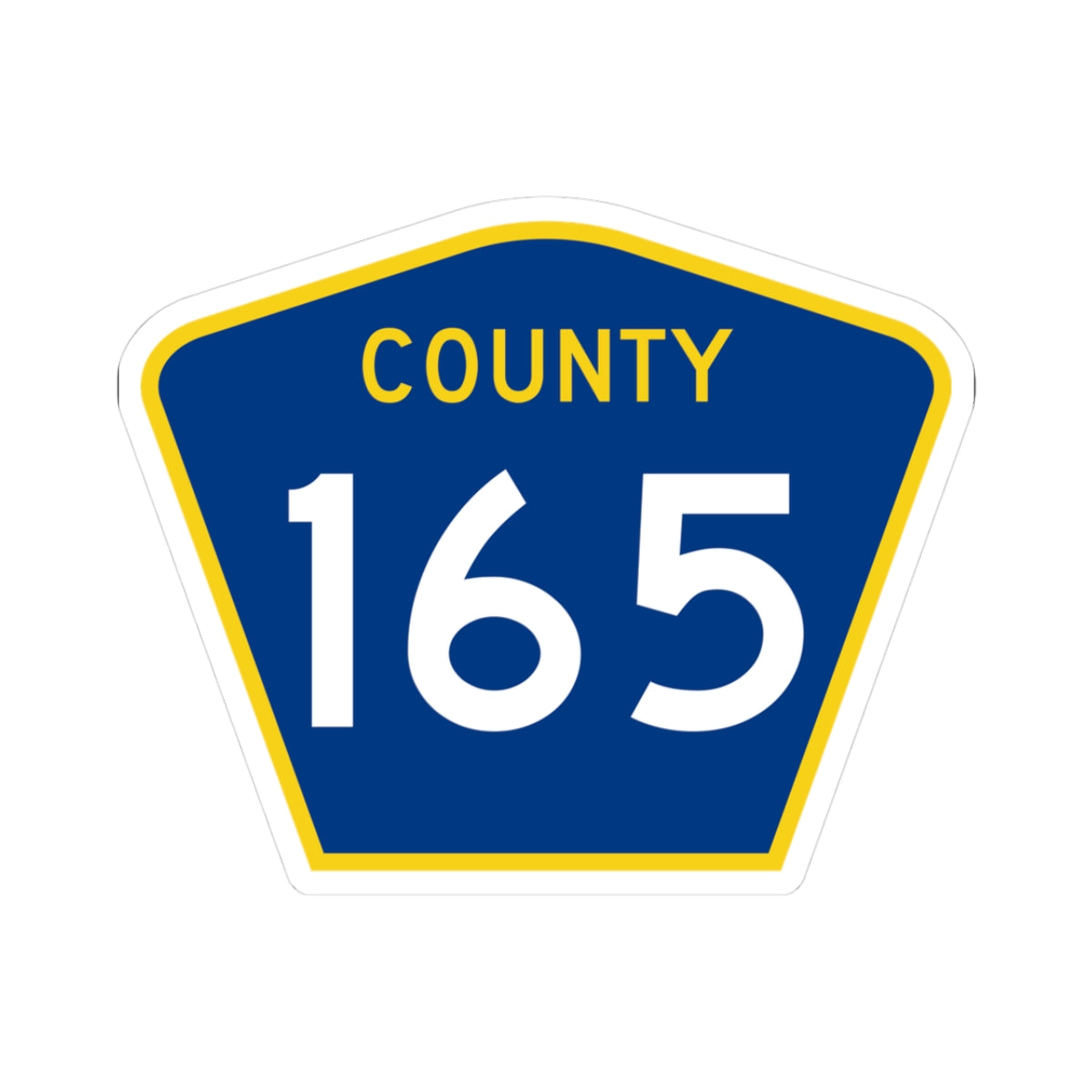 County 165 MN (Minnesota) (Road Sign) STICKER Vinyl Kiss-Cut Decal