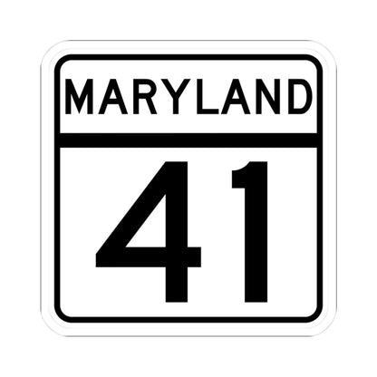 MD Route 41 (Maryland) (Road Sign) STICKER Vinyl Kiss-Cut Decal
