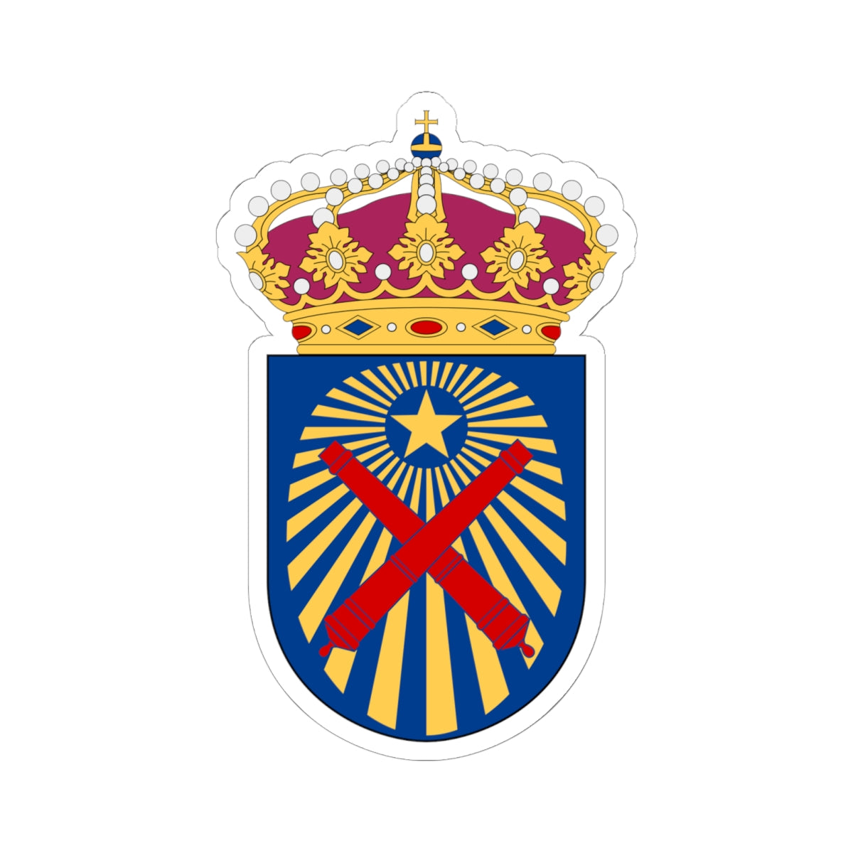 Artilleri- och ingenjörshögskolan vapen (Sweden) (Coat of Arms) STICKER Vinyl Kiss-Cut Decal