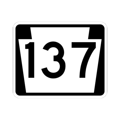 PA-137 (Pennsylvania) (Road Sign) STICKER Vinyl Kiss-Cut Decal