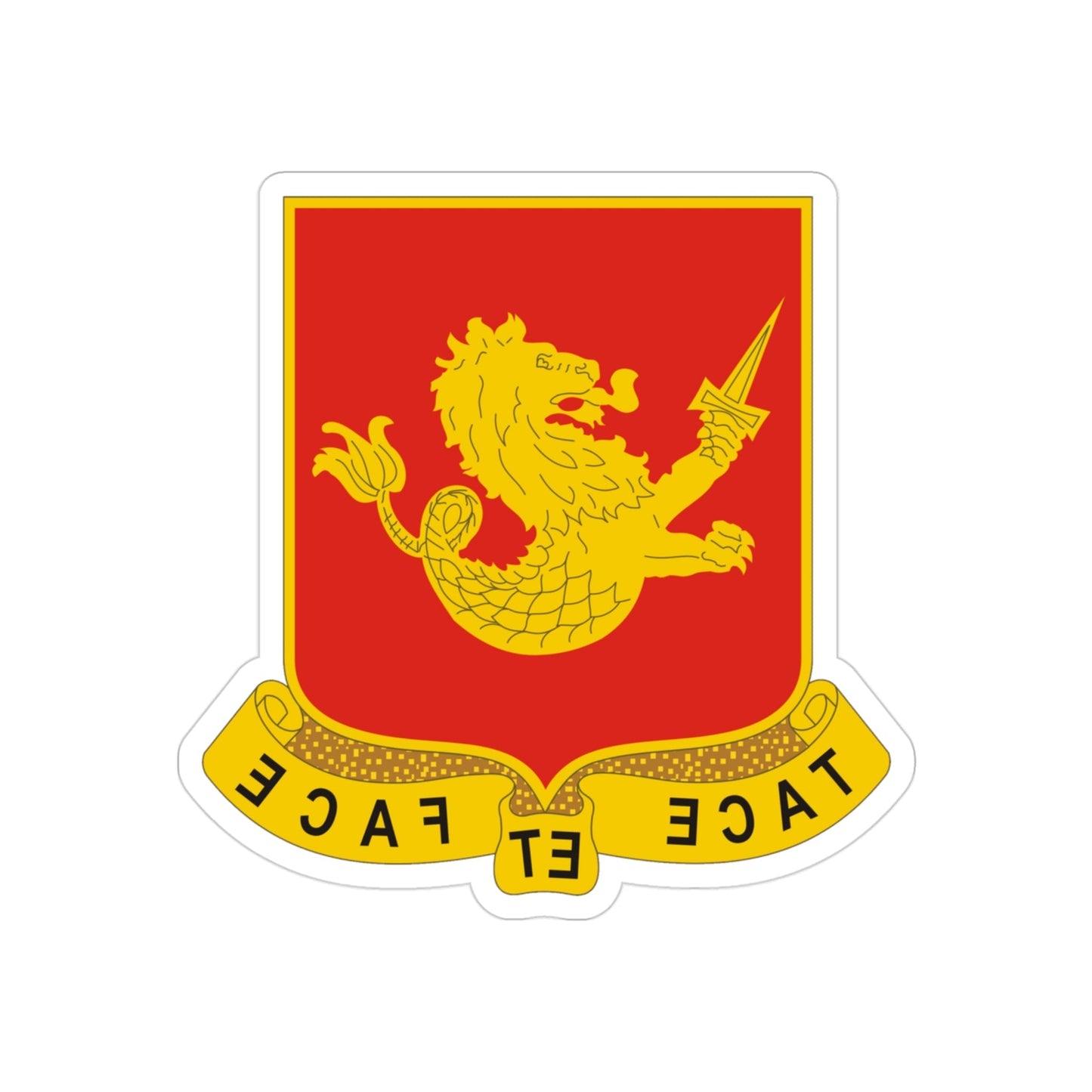 25th Field Artillery Regiment (U.S. Army) REVERSE PRINT Transparent STICKER-3 Inch-The Sticker Space