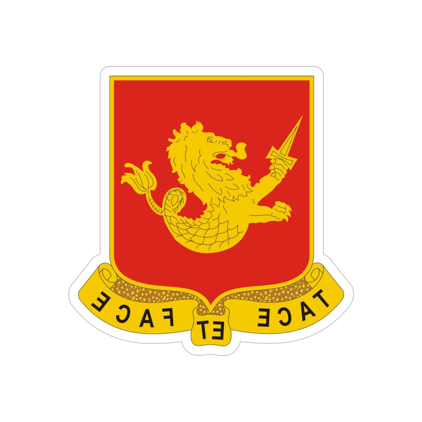 25th Field Artillery Regiment (U.S. Army) REVERSE PRINT Transparent STICKER-4 Inch-The Sticker Space