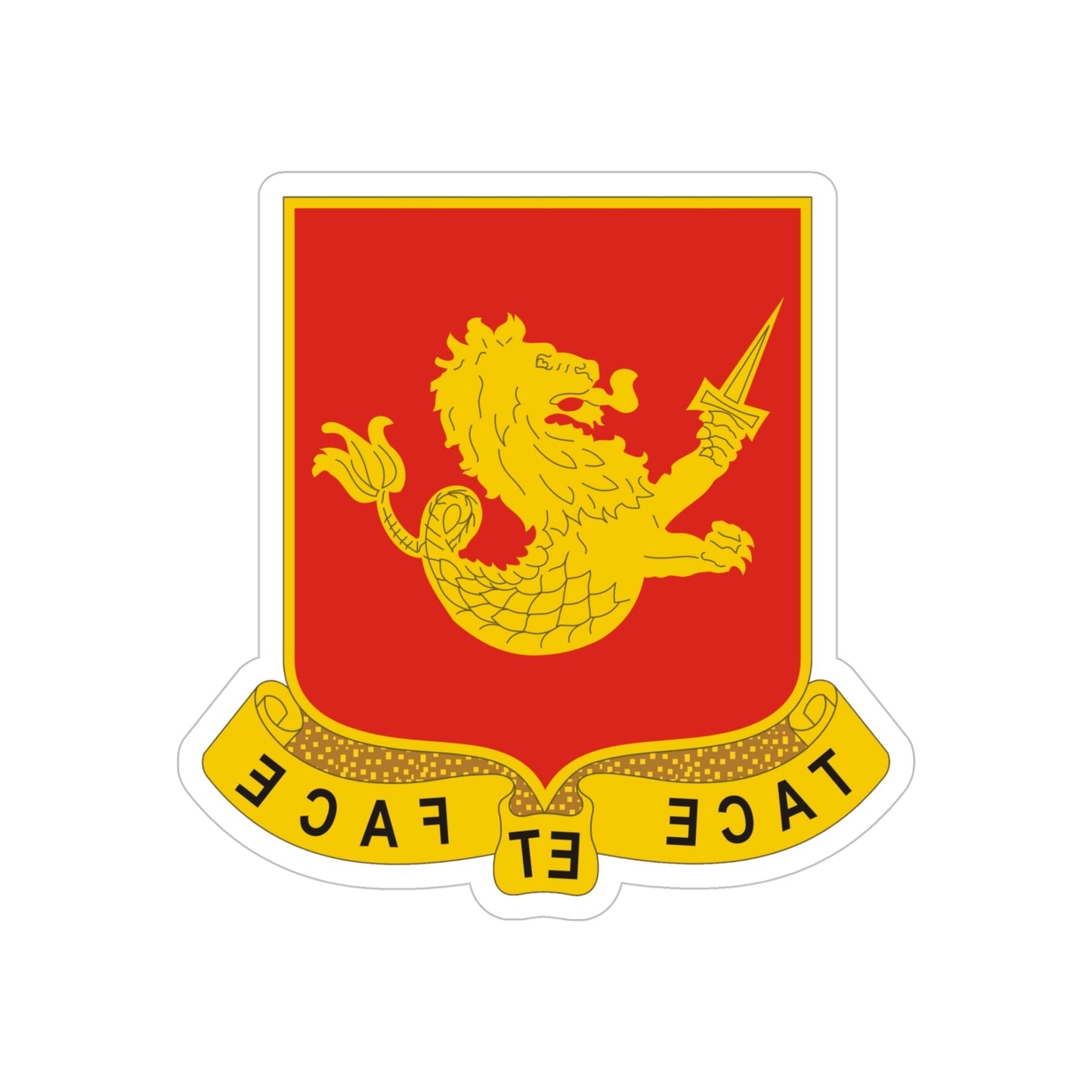 25th Field Artillery Regiment (U.S. Army) REVERSE PRINT Transparent STICKER-5 Inch-The Sticker Space