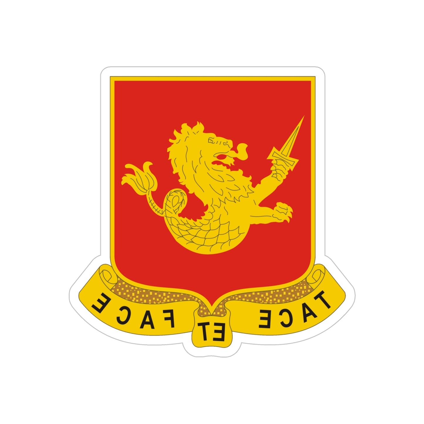 25th Field Artillery Regiment (U.S. Army) REVERSE PRINT Transparent STICKER-6 Inch-The Sticker Space