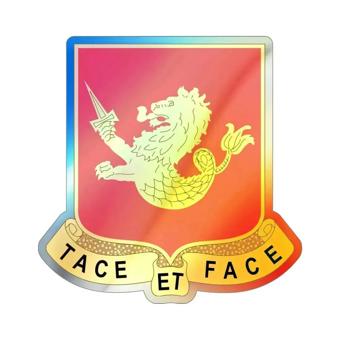 25th Field Artillery Regiment (U.S. Army) Holographic STICKER Die-Cut Vinyl Decal 4 Inch Holographic - The Sticker Space