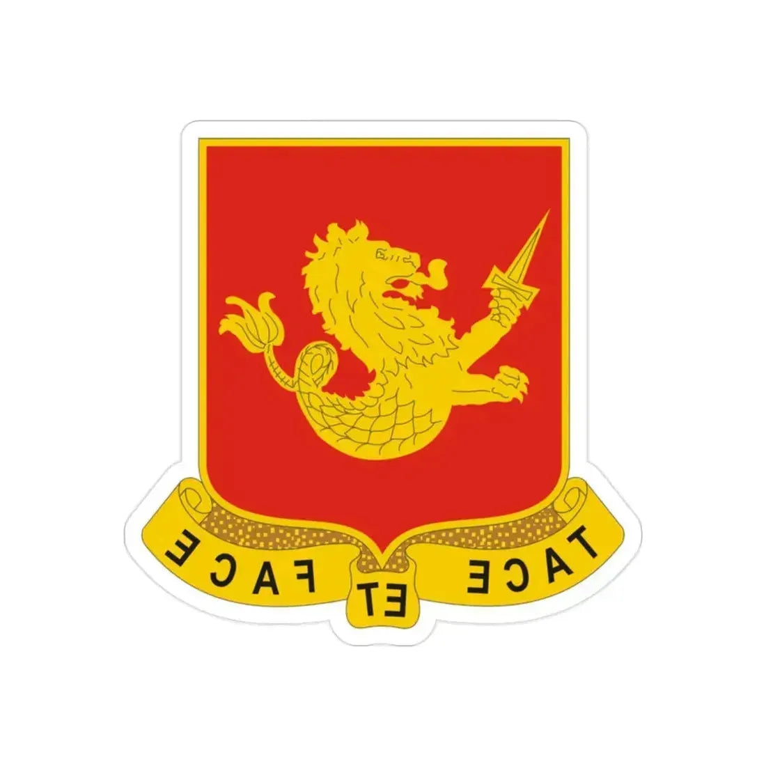 25th Field Artillery Regiment (U.S. Army) REVERSE PRINT Transparent Die-Cut STICKER 2 Inch Die-Cut Transparent - The Sticker Space