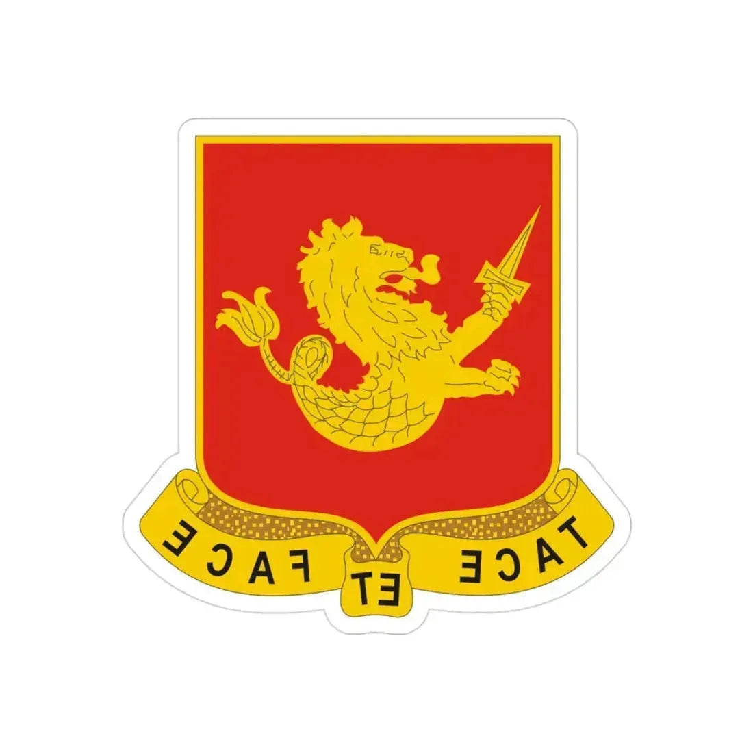 25th Field Artillery Regiment (U.S. Army) REVERSE PRINT Transparent Die-Cut STICKER 3 Inch Die-Cut Transparent - The Sticker Space