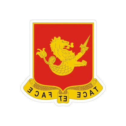 25th Field Artillery Regiment (U.S. Army) REVERSE PRINT Transparent Die-Cut STICKER 3 Inch Die-Cut Transparent - The Sticker Space