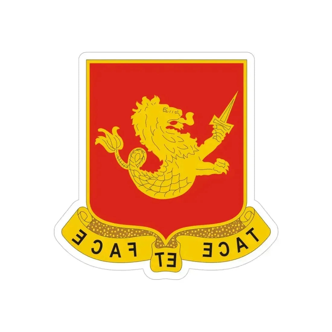 25th Field Artillery Regiment (U.S. Army) REVERSE PRINT Transparent Die-Cut STICKER 4 Inch Die-Cut Transparent - The Sticker Space