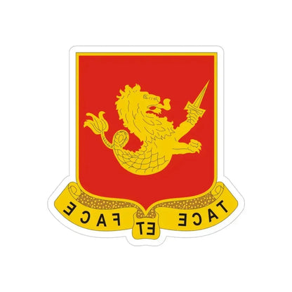25th Field Artillery Regiment (U.S. Army) REVERSE PRINT Transparent Die-Cut STICKER 4 Inch Die-Cut Transparent - The Sticker Space