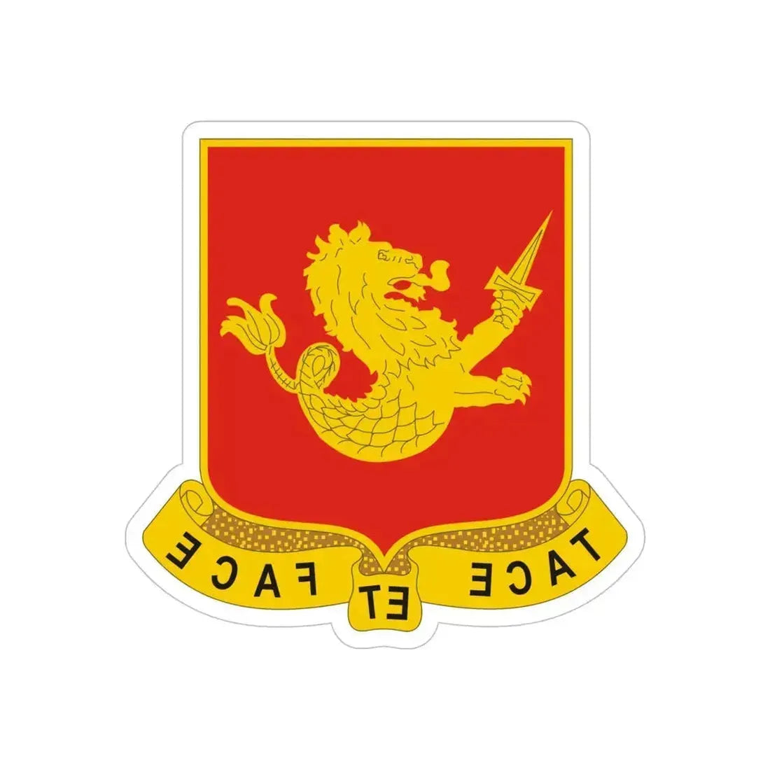 25th Field Artillery Regiment (U.S. Army) REVERSE PRINT Transparent Die-Cut STICKER 5 Inch Die-Cut Transparent - The Sticker Space