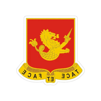 25th Field Artillery Regiment (U.S. Army) REVERSE PRINT Transparent Die-Cut STICKER 5 Inch Die-Cut Transparent - The Sticker Space