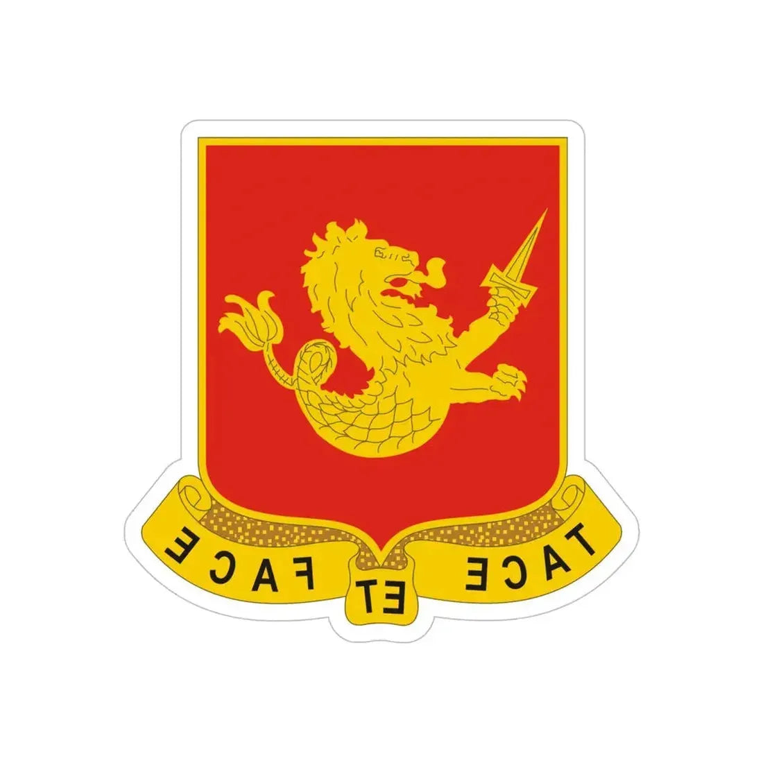 25th Field Artillery Regiment (U.S. Army) REVERSE PRINT Transparent Die-Cut STICKER - The Sticker Space