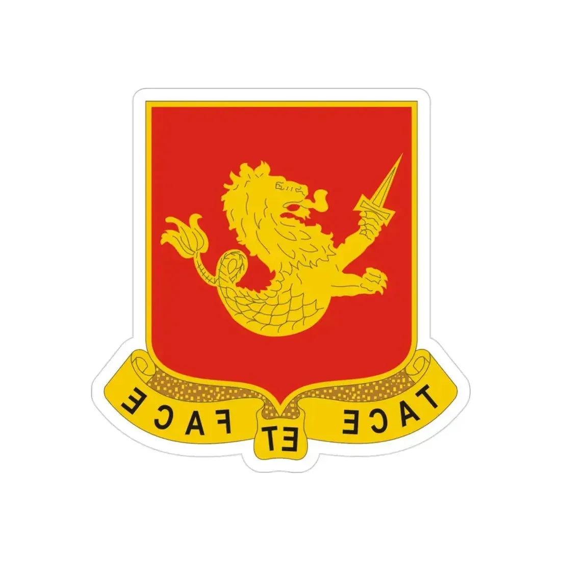 25th Field Artillery Regiment (U.S. Army) REVERSE PRINT Transparent Die-Cut STICKER - The Sticker Space