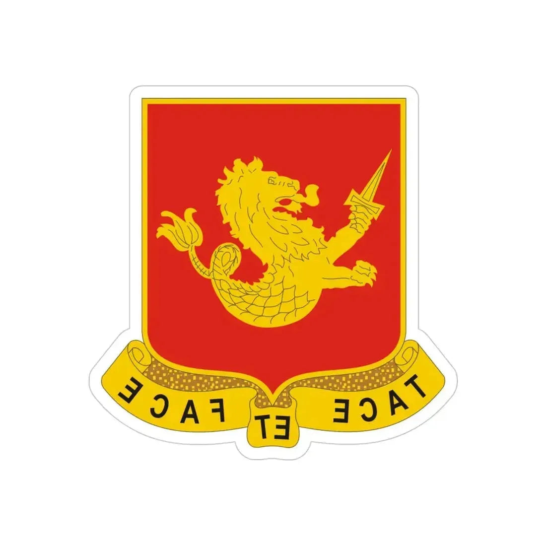 25th Field Artillery Regiment (U.S. Army) REVERSE PRINT Transparent Die-Cut STICKER - The Sticker Space