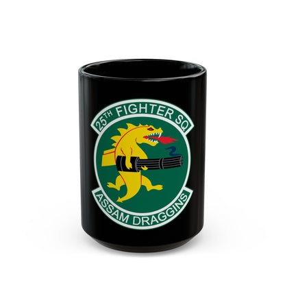 25th Fighters Sq (U.S. Air Force) Black Coffee Mug-15oz-The Sticker Space