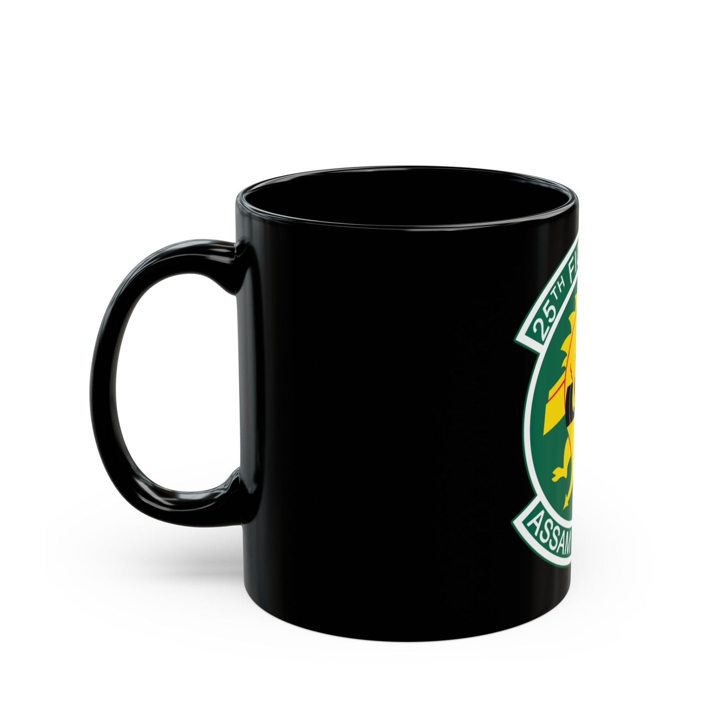 25th Fighters Sq (U.S. Air Force) Black Coffee Mug-The Sticker Space