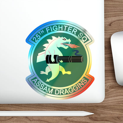 25th Fighters Sq (U.S. Air Force) Holographic STICKER Die-Cut Vinyl Decal-The Sticker Space