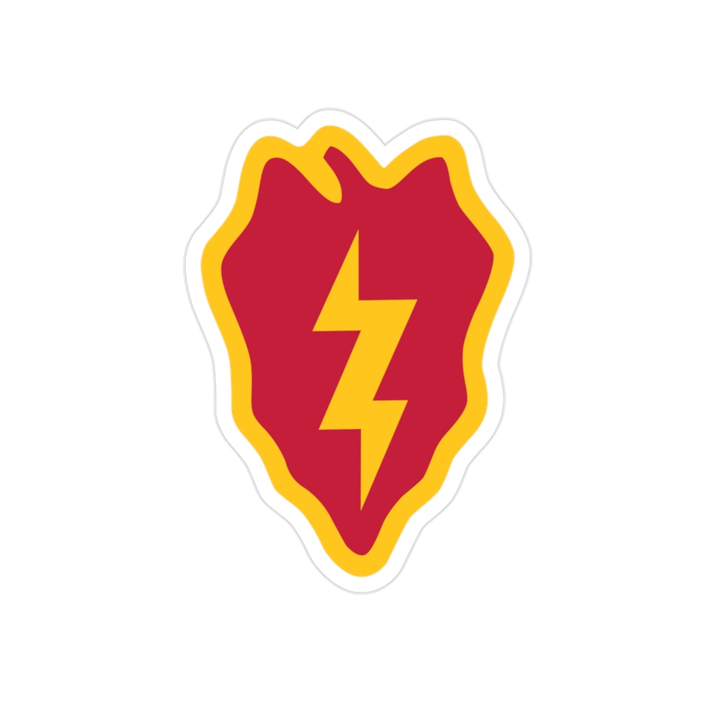 25th Infantry Division shoulder sleeve insignia (U.S. Army) REVERSE PRINT Transparent STICKER-2 Inch-The Sticker Space