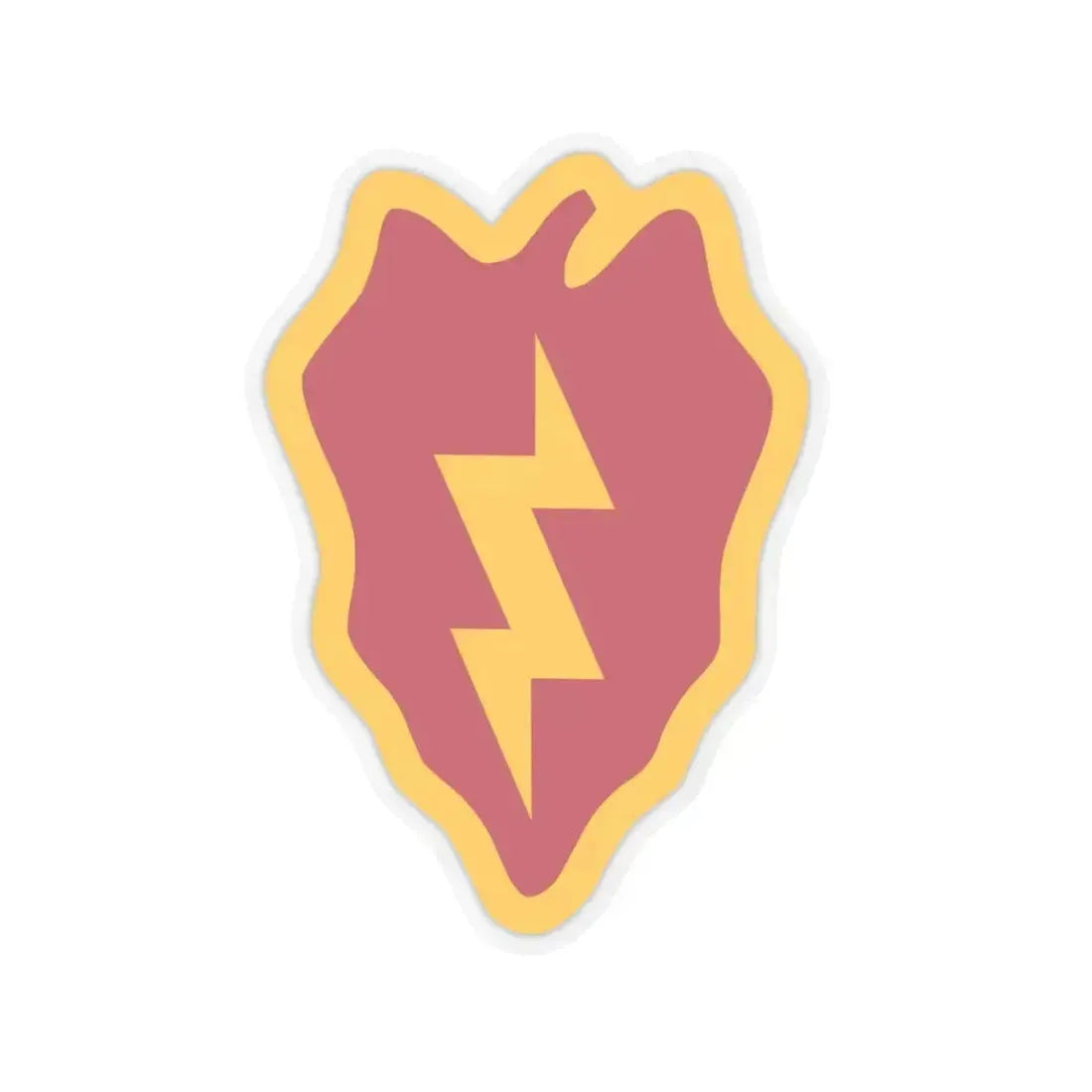 25th Infantry Division shoulder sleeve insignia (U.S. Army) STICKER Vinyl Kiss-Cut Decal 4 Inch Transparent - The Sticker Space