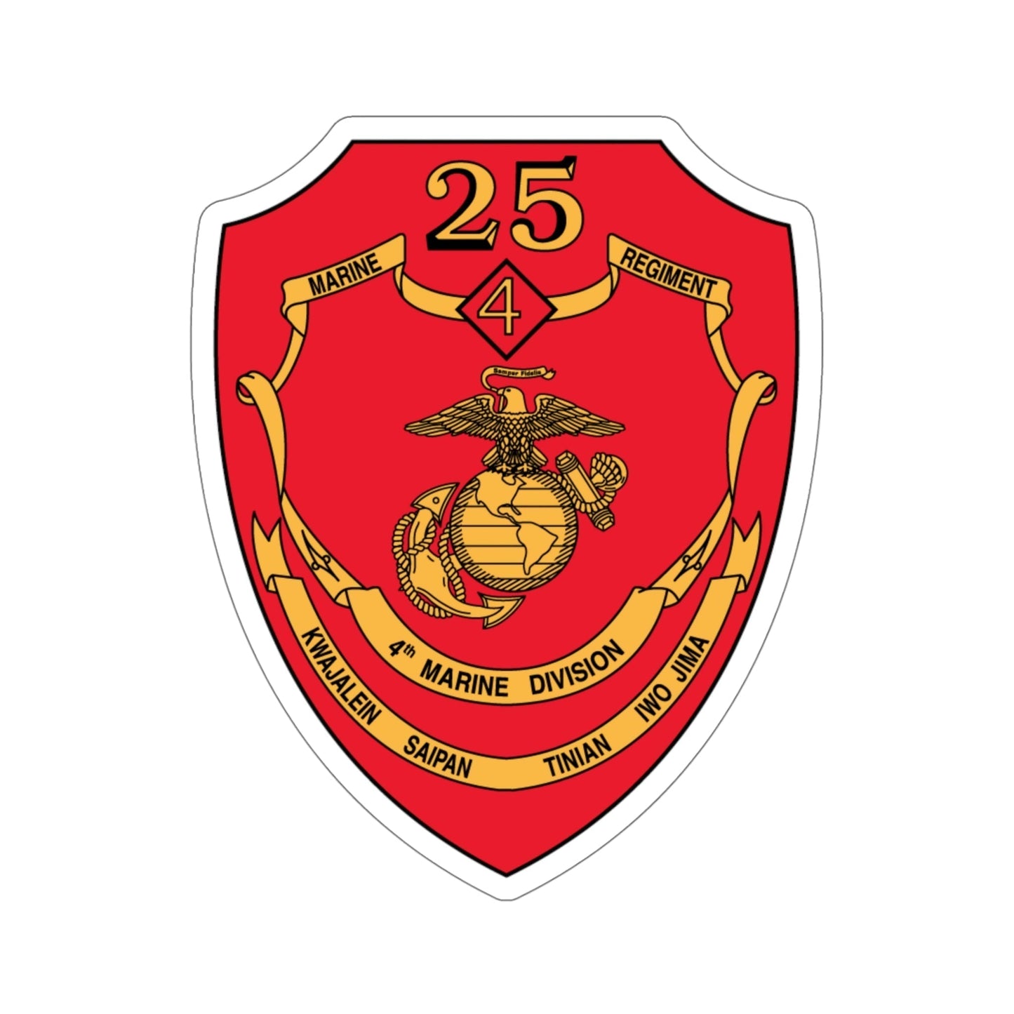 25th Marines Regiment (USMC) STICKER Vinyl Die-Cut Decal-5 Inch-The Sticker Space