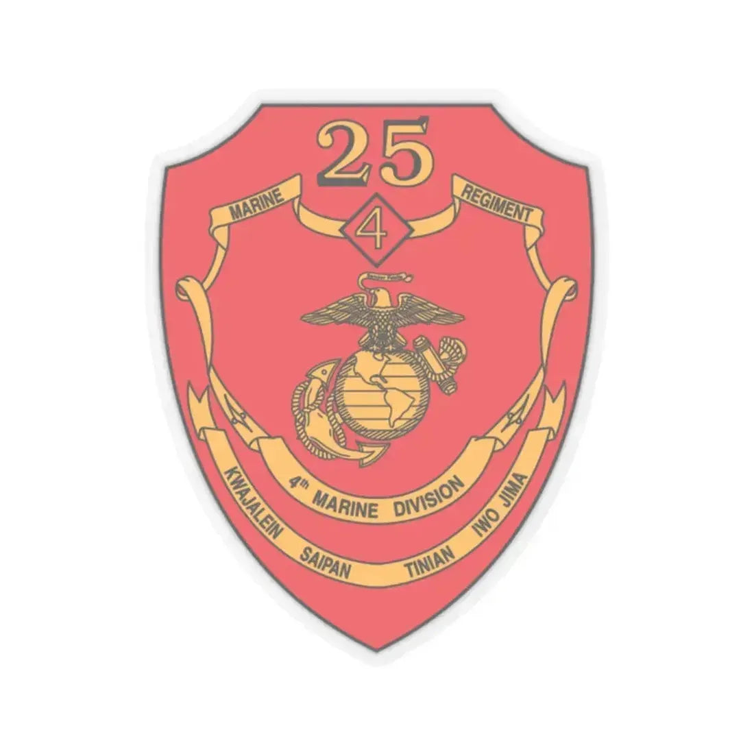 25th Marines Regiment (USMC) STICKER Vinyl Kiss-Cut Decal 2 Inch Transparent - The Sticker Space