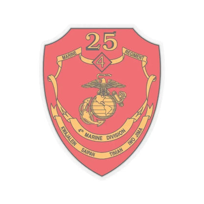 25th Marines Regiment (USMC) STICKER Vinyl Kiss-Cut Decal 3 Inch Transparent - The Sticker Space