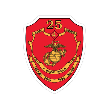 25th Marines Regiment (USMC) Transparent STICKER Die-Cut Vinyl Decal-4 Inch-The Sticker Space