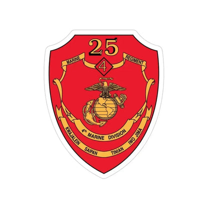 25th Marines Regiment (USMC) Transparent STICKER Die-Cut Vinyl Decal 5 Inch - The Sticker Space