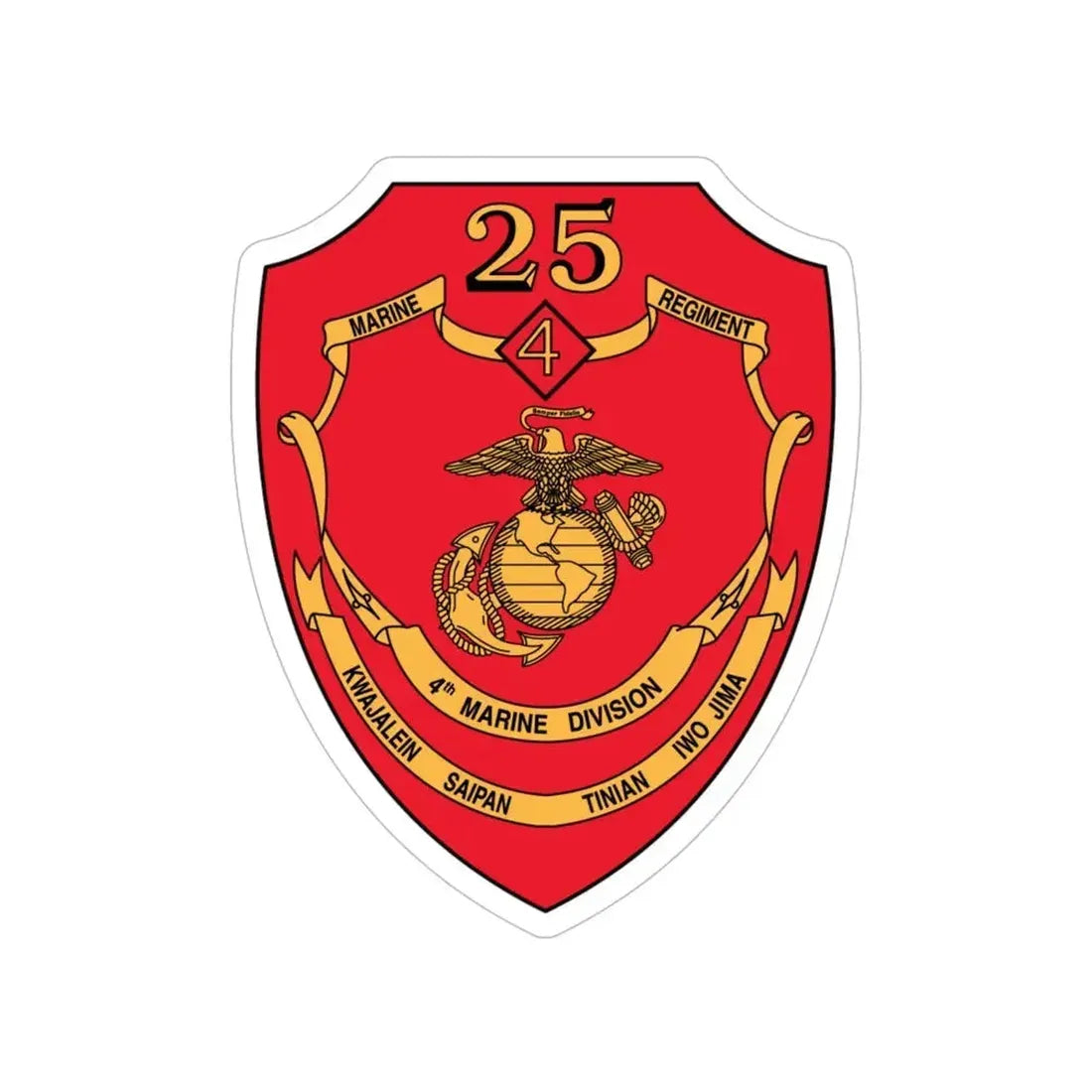 25th Marines Regiment (USMC) Transparent STICKER Die-Cut Vinyl Decal - The Sticker Space
