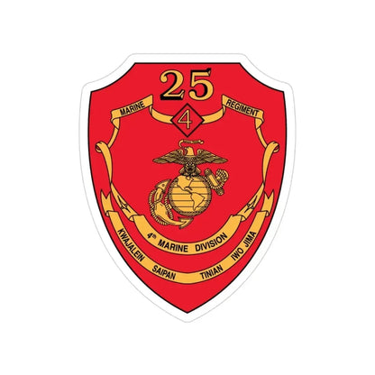 25th Marines Regiment (USMC) Transparent STICKER Die-Cut Vinyl Decal - The Sticker Space