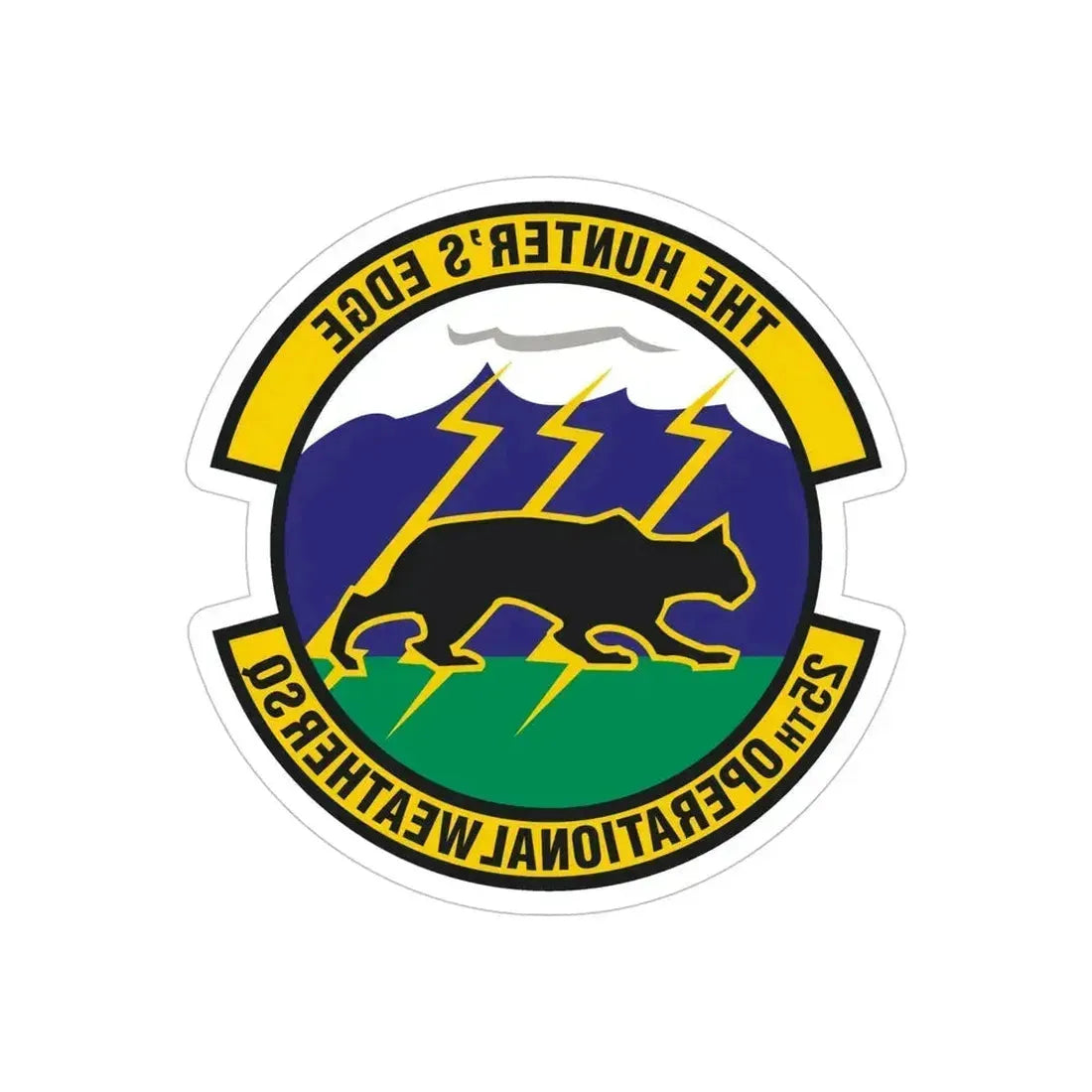 25th Operational Weather Squadron (U.S. Air Force) REVERSE PRINT Transparent Die-Cut STICKER 6 Inch Die-Cut Transparent - The Sticker Space