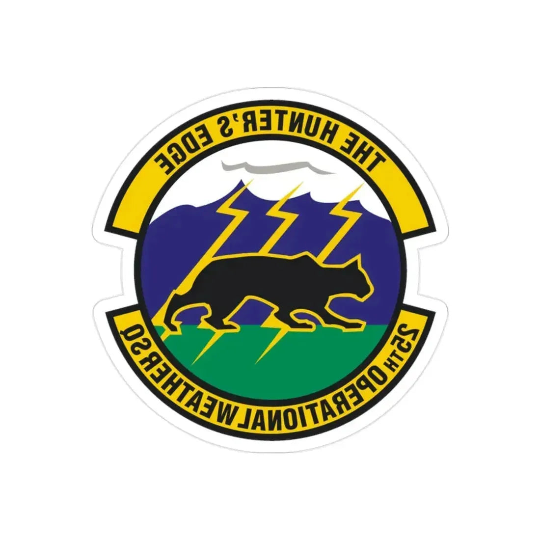 25th Operational Weather Squadron (U.S. Air Force) REVERSE PRINT Transparent Die-Cut STICKER - The Sticker Space