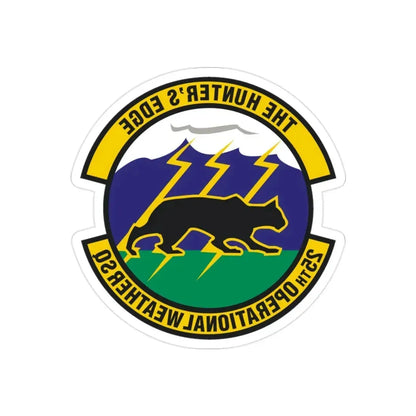 25th Operational Weather Squadron (U.S. Air Force) REVERSE PRINT Transparent Die-Cut STICKER - The Sticker Space