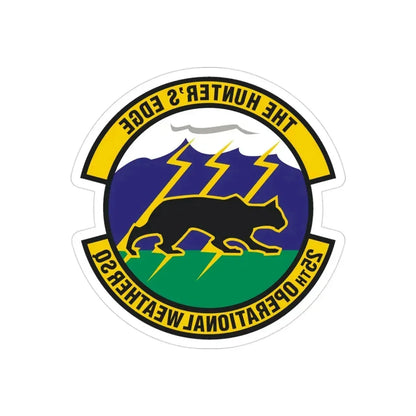 25th Operational Weather Squadron (U.S. Air Force) REVERSE PRINT Transparent Die-Cut STICKER - The Sticker Space