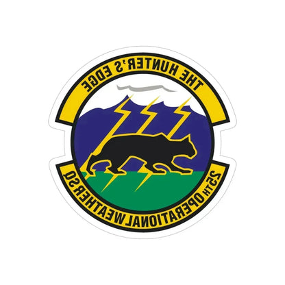 25th Operational Weather Squadron (U.S. Air Force) REVERSE PRINT Transparent Die-Cut STICKER - The Sticker Space