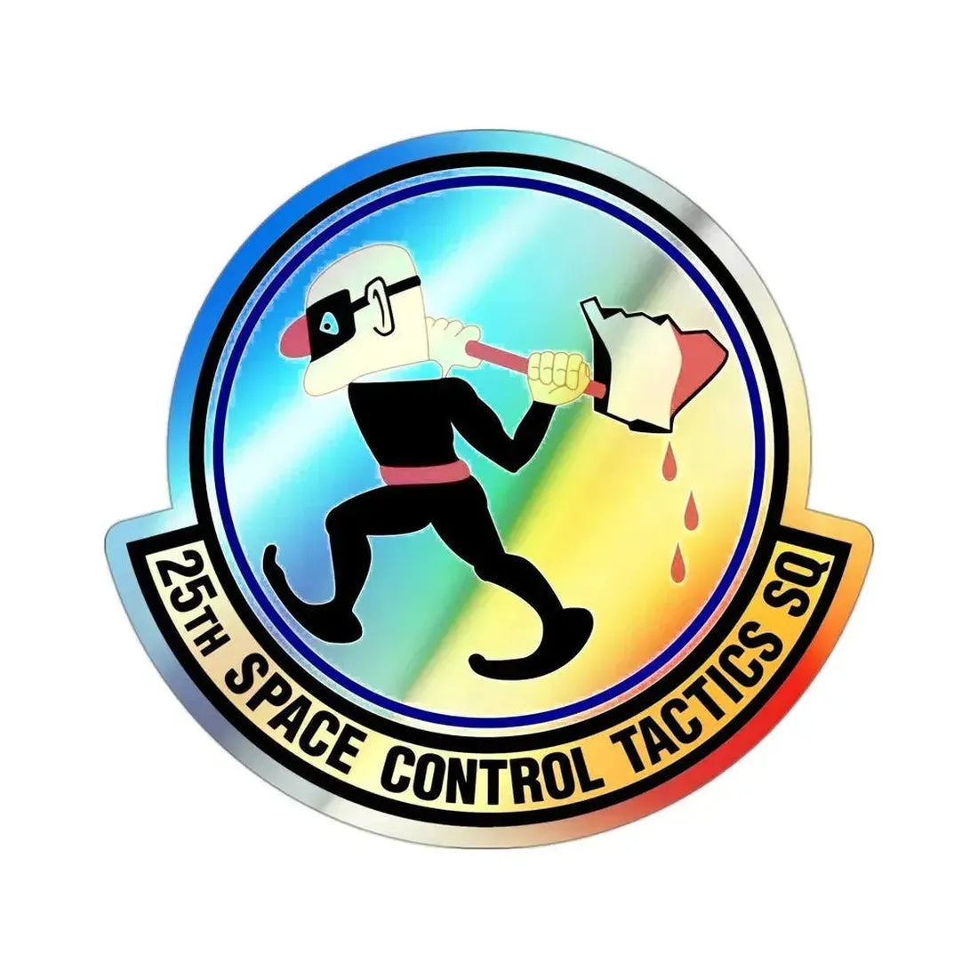 25th Space Control Tactics Squadron (U.S. Air Force) Holographic STICKER Die-Cut Vinyl Decal 3 Inch Holographic - The Sticker Space