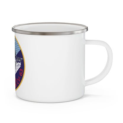 25th year USS Kitty Hawk CV 63 (U.S. Navy) Enamel Mug 12oz-12oz-The Sticker Space