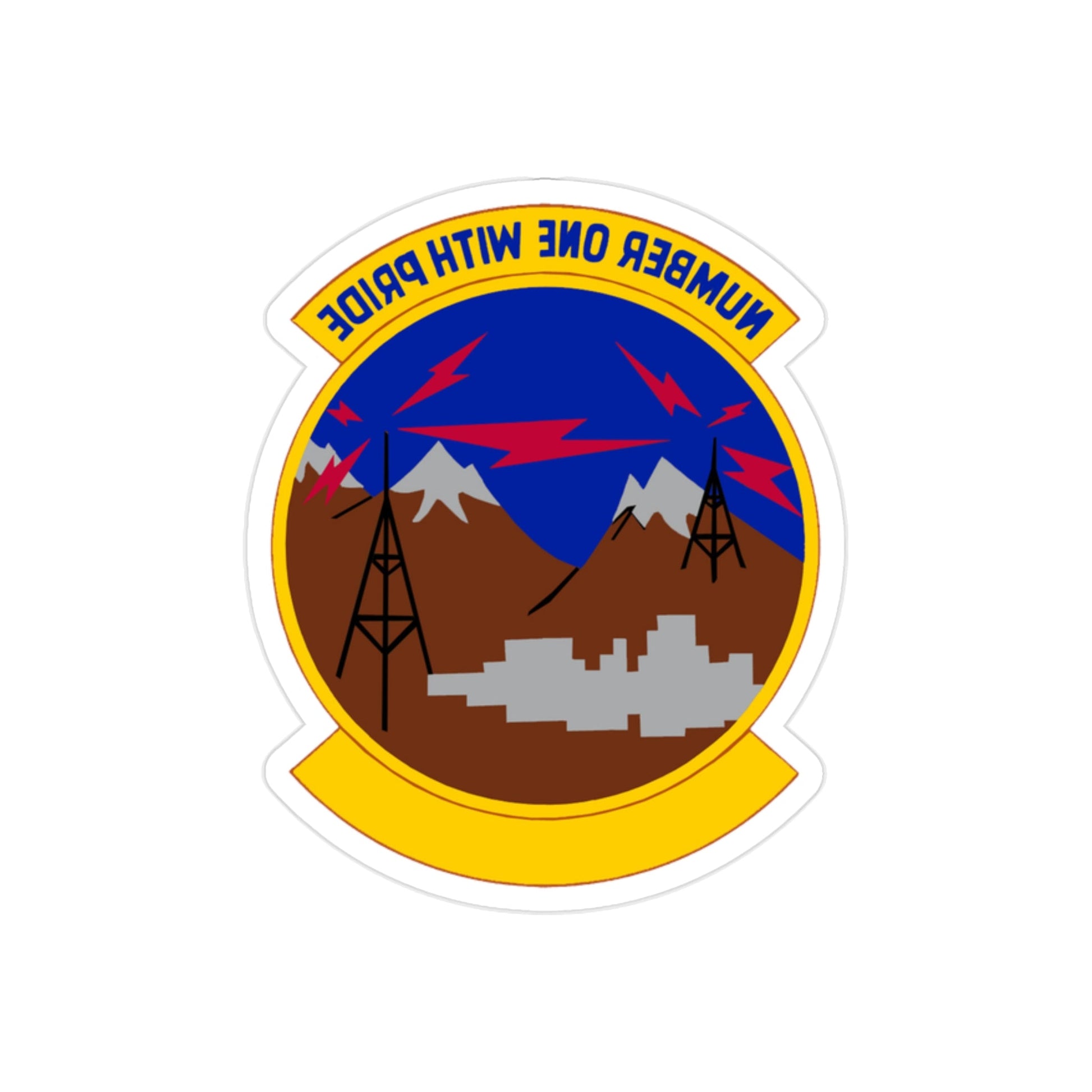 26 Network Operations Squadron ACC (U.S. Air Force) REVERSE PRINT Transparent STICKER-2" × 2"-The Sticker Space