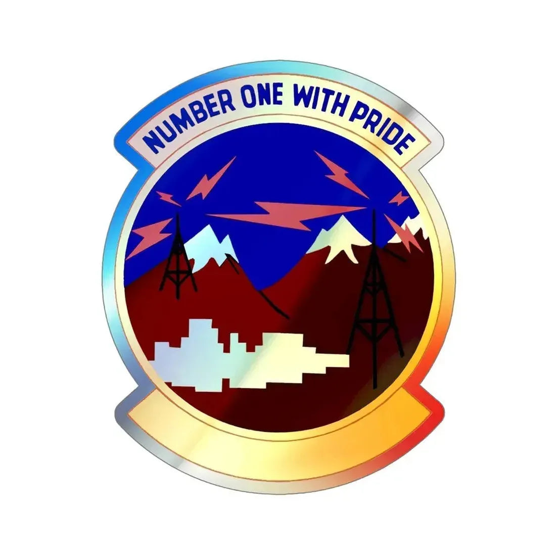 26 Network Operations Squadron ACC (U.S. Air Force) Holographic STICKER Die-Cut Vinyl Decal 6 Inch Holographic - The Sticker Space
