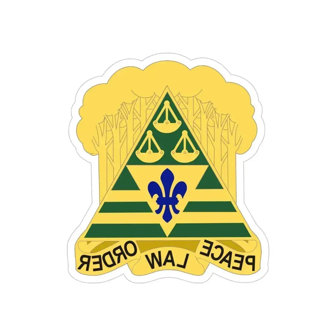 260 Military Police Command 2 (U.S. Army) REVERSE PRINT Transparent Die-Cut STICKER 4 Inch Die-Cut Transparent - The Sticker Space