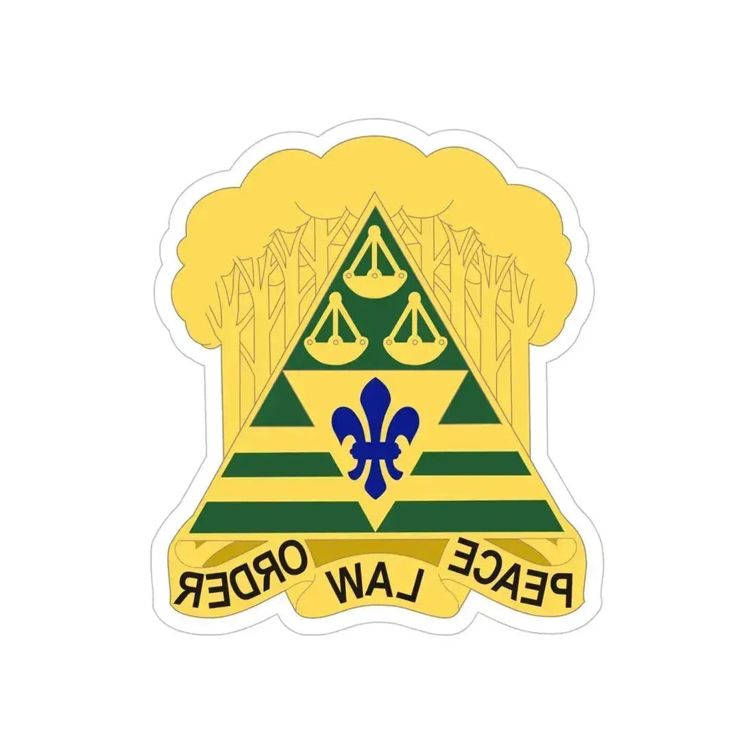 260 Military Police Command 2 (U.S. Army) REVERSE PRINT Transparent Die-Cut STICKER 5 Inch Die-Cut Transparent - The Sticker Space