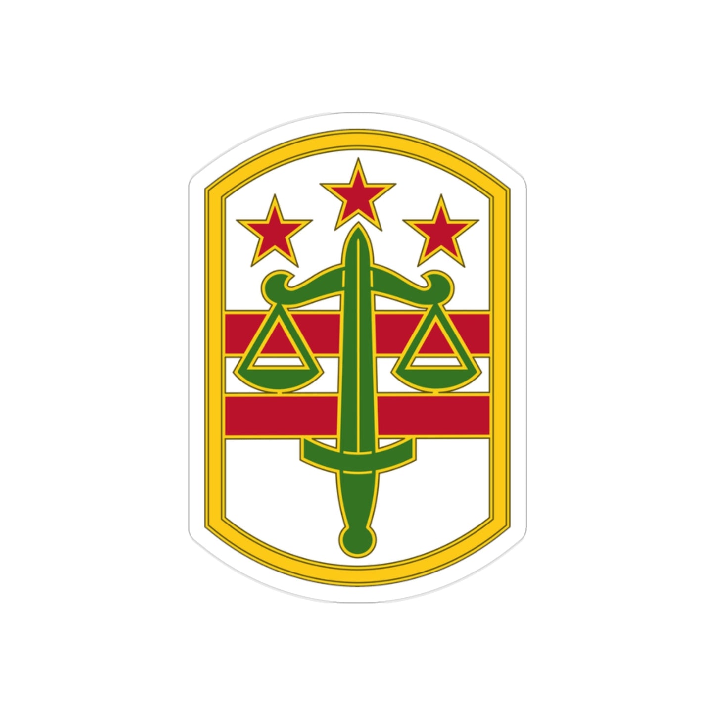 260 Military Police Command 3 (U.S. Army) REVERSE PRINT Transparent STICKER-2" × 2"-The Sticker Space