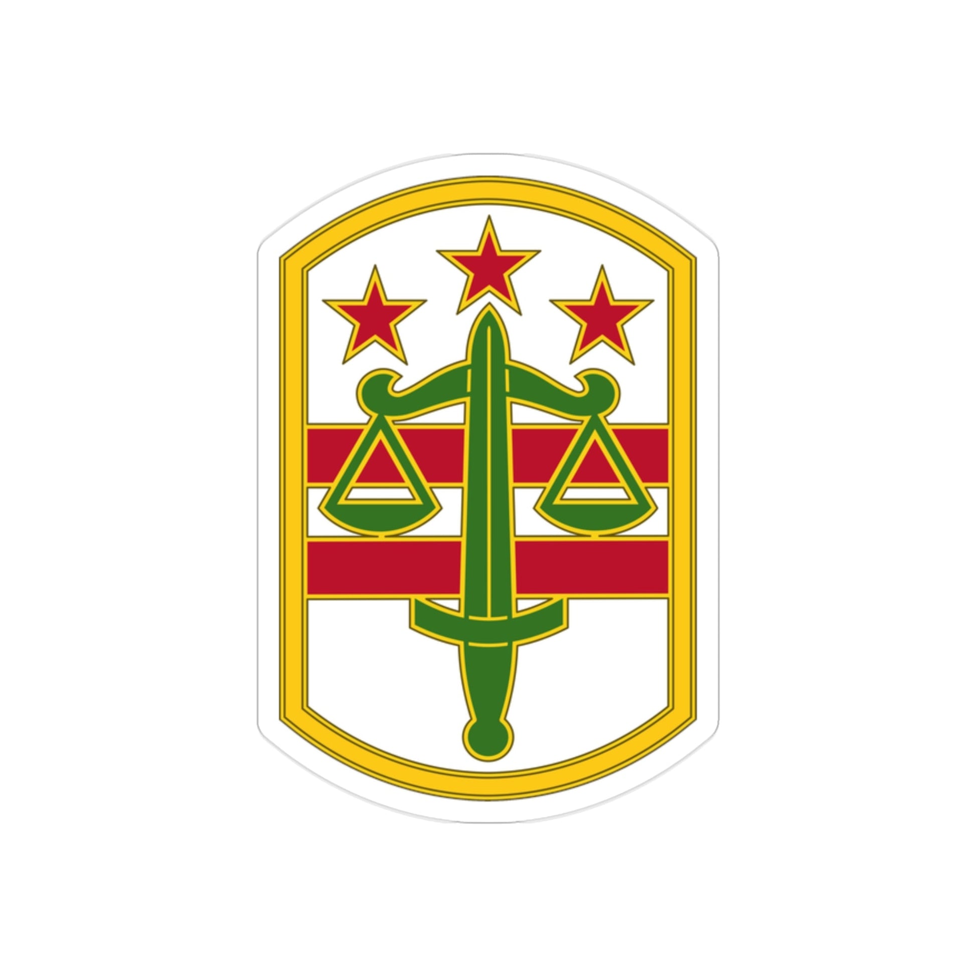 260 Military Police Command 3 (U.S. Army) REVERSE PRINT Transparent STICKER-2" × 2"-The Sticker Space